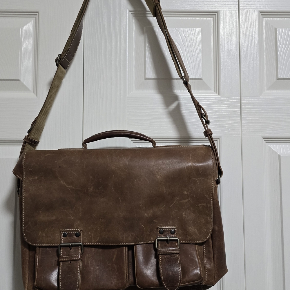 Brown Leather Messenger Bag #18